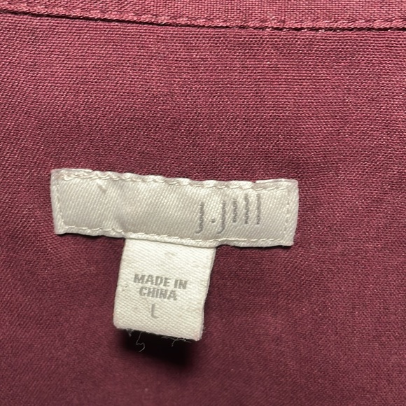 Wine colored long sleeved blouse from J. JILL. 100% silk. - Picture 2 of 5